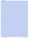 4 Per Inch Blue Linear Cartesian Grid Graph Paper | Chart Paper - Letter