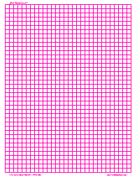 1 Inch Grid - Graph Paper, 1/inch Pink, Legal