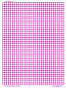 Pink Graph Paper, 5/inch Pink, Letter