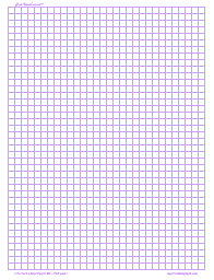 1 Inch Square Graph Paper, 1/inch Purple, A3