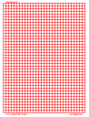 Squared Paper - Graph Paper, 6/inch Red, A5