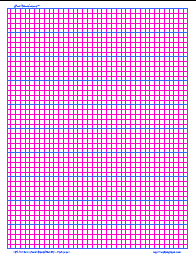 Blue&Pink 1 by 5 Per Inch Linear Engineering Graph Paper, Legal