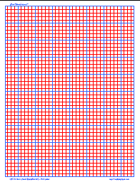 Blue&Red 10 by 2 mm Linear Engineering Graph Paper, A4