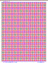 Blue&Red 1 by 5 Per Inch Linear Engineering Graph Paper, A3