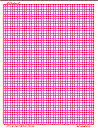Red&Pink 20 by 4 mm Linear Engineering Graph Paper, A3
