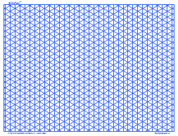 Isometric Grid - Graph Paper, 4/inch Blue, Full Page Land Ledger