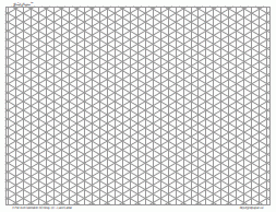 Isometric Grid Paper, 1cm Gray, Full Page Land A3