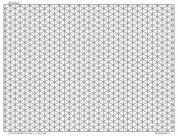 Isometric Grid Paper, 3mm Gray, Full Page Land Letter