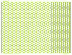 Isometric Grid - Graph Paper, 4/inch Green, Full Page Land Legal