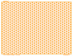 Printable Isometric Paper, 10/inch Orange, Full Page Land A5