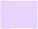 Three Dimensional Graph Paper, 1/inch Purple, Full Page Land Letter