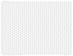 Isometric Paper, 1/inch Watermark, Full Page Land A4