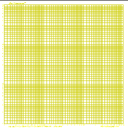 Graph Logarithmic - Graph Paper, Yellow 4V2H Cycle, Square Landscape A3 Graphing Paper