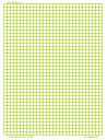 One Inch Graph Paper, 1/inch Green, Legal