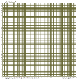 Log Scale Graph - Graph Paper, Charcoal 3V4H Cycle, Square Portrait A5 Graph Paper