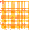 Logarithmic Paper - Graph Paper, Orange 1V3H Cycle, Square Landscape Letter Graphing Paper